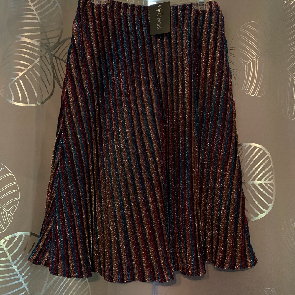 Wuko gals basic lurex multicolor skirt